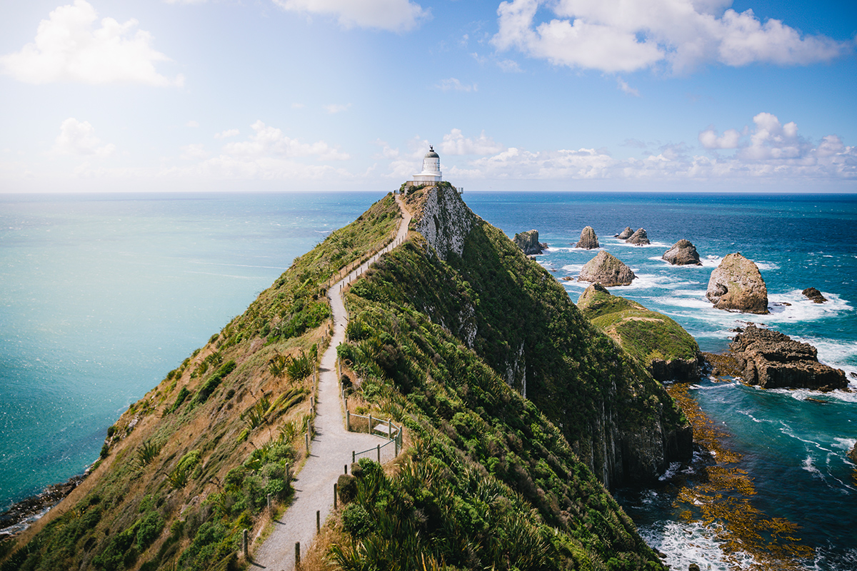 Day 12 image 1 The iconic lighthouse at Nugget Point credit Liz Carlson WEB